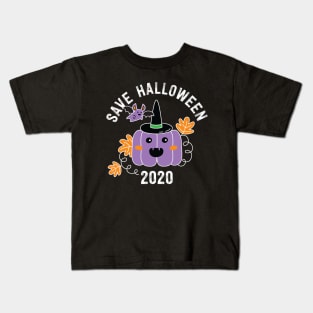 Purple Pumpkin Save Halloween 2020 Kids T-Shirt